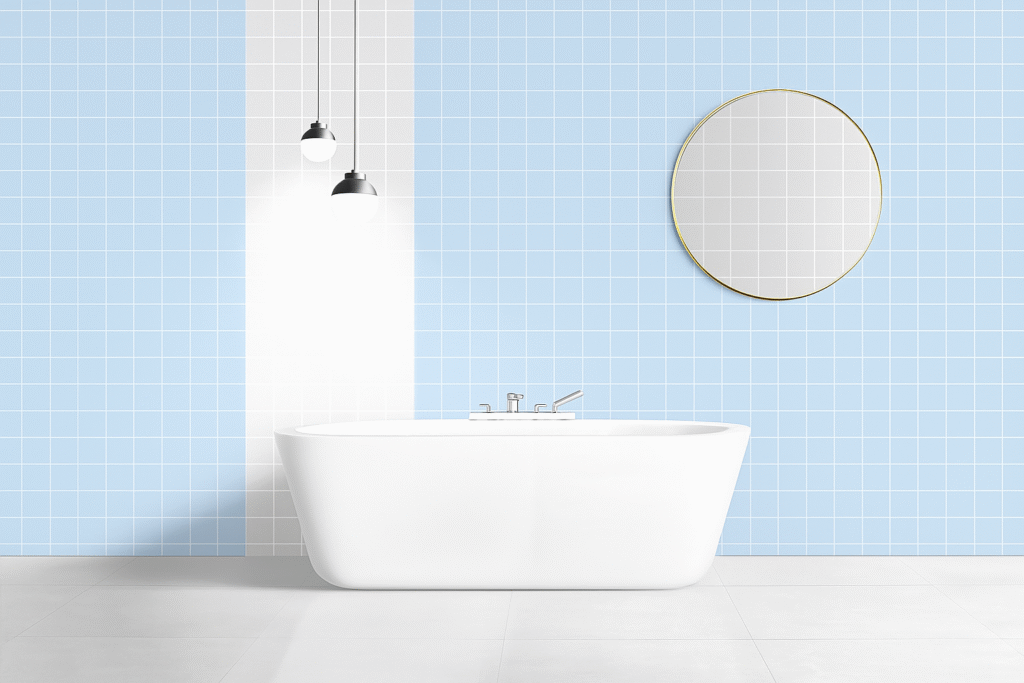 Salle de bain Carrelage en bleu